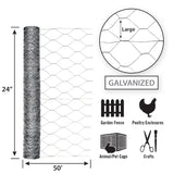 Garden Craft 36 in. H X 50 ft. L Galvanized Steel Fencing 2 in.