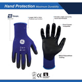General Electric Unisex Dipped Gloves Black/Blue M 1 pair