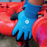 General Electric Unisex Dipped Gloves Black/Blue L 1 pair