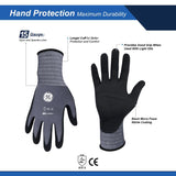 General Electric Unisex Dipped Gloves Black/Gray XL 1 pair