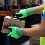 General Electric Unisex Dipped Gloves Black/High-Vis Green XL 1 pair