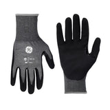 General Electric Unisex Dipped Gloves Black/Gray L 1 pair