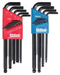 Eklind Hex-L 13222 Ball End Hex Key Combo Set, 22-Piece, Alloy Steel, Black