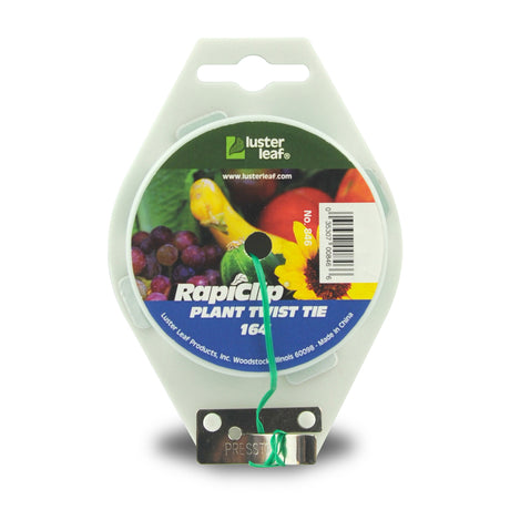 Luster Leaf Rapiclip 0.02 in. W Green Plastic Plant Tie, Pack of 12