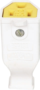 Eaton Wiring Devices SA993W Electrical Connector, 2 -Pole, 15 A, 125 V, NEMA: NEMA 5-15, White