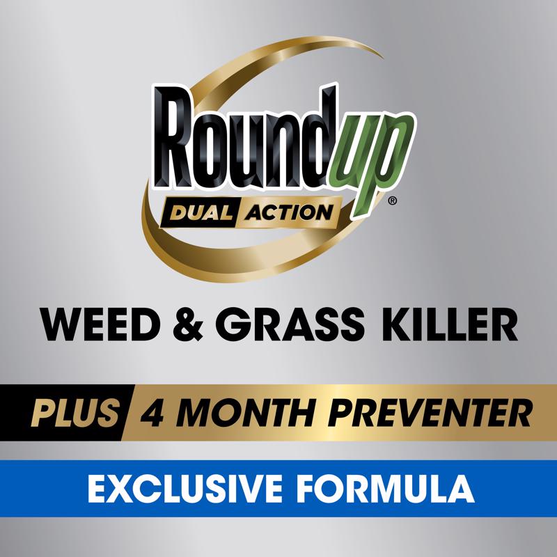Roundup Dual Action Weed and Grass Killer RTU Liquid 1.25 gal, Pack of 4