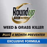 Roundup Dual Action Weed and Grass Killer RTU Liquid 1 gal, Pack of 4
