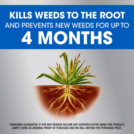 Roundup Dual Action Weed and Grass Killer RTU Liquid 1 gal, Pack of 4
