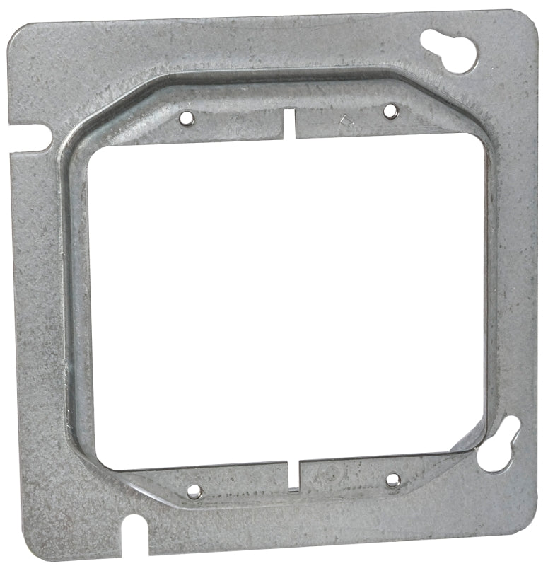 Raco 841 Box Cover, 1/2 in L, 4.688 in W, Square, 2-Gang, Steel, Gray