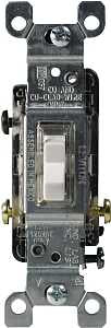 Leviton 1461-GLW Switch, 15 A, 120 V, Push-In Terminal, Thermoplastic Housing Material, Clear