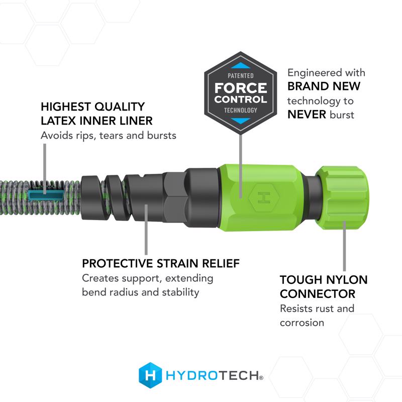 Hydrotech 5/8 in. D X 50 ft. L Medium Duty Professional Grade Expandable Lightweight Garden Hose, Pack of 3