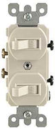 Leviton R56-05224-2TS Combination Switch, 1 -Pole, 15 A, 120/277 V, Wall Mounting, Light Almond