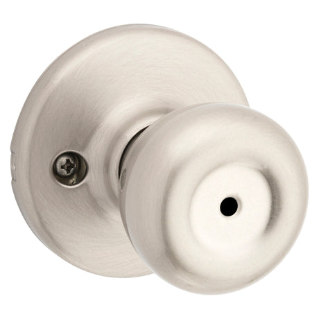 Kwikset 300T 15 CP Privacy Lockset, Satin Nickel, 1-7/8 in Dia Knob