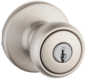 Kwikset 400T 15 CP Entry Knob, Knob Handle, Satin Nickel, Steel, 3 Grade