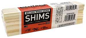 Nelson PSH8/12/36/65 Shim, 8 in L, 1-3/8 in W, 1/4 in Thick, Pine Wood, Pack of 36