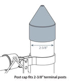 Yardlink Silver Aluminum Chain Link Bullet Cap 1 pk