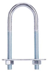 ProSource LR344 U-Bolt, 5/16 in Thread, 2-3/8 in L Thread, Steel, Zinc, Pack of 10