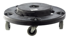 Rubbermaid Brute 250 lb Black Plastic Wheeled Garbage Can Dolly, Pack of 2