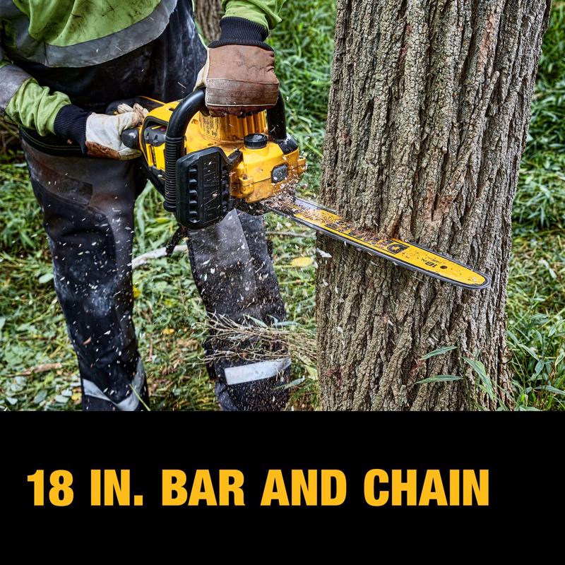 DeWalt 60V MAX DCCS672X1 18 in. 40.9 cc 60 V Battery Chainsaw Kit (Battery & Charger)