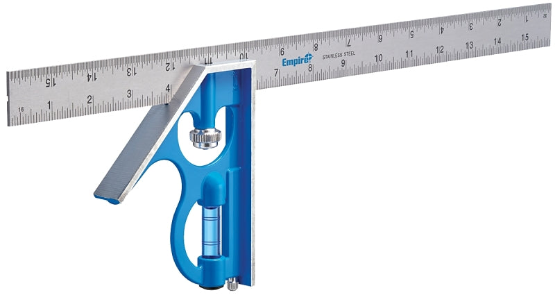 Empire True Blue Series E280 Combination Square, Stainless Steel Blade, 16 in L Blade