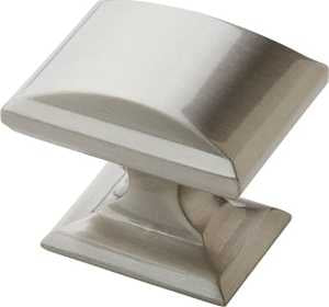 Amerock BP29340G10 Cabinet Knob, 1-1/8 in Projection, Traditional, Zinc, Satin Nickel