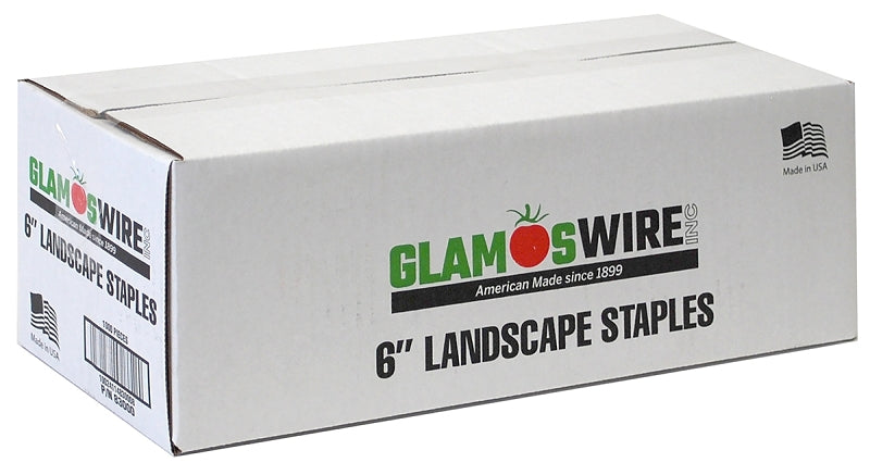 Glamos Wire 83000 Square Landscape Staple, 6 in L, 6 in W, 1 in Thick, Steel
