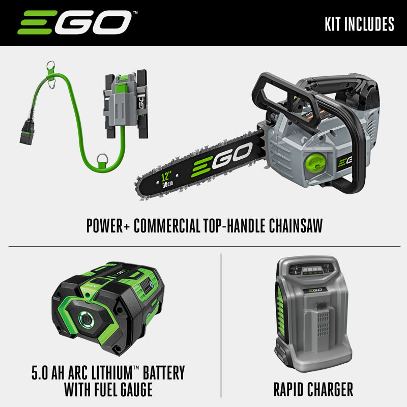 EGO Commercial CSX3003 12 in. 56 V Battery Chainsaw Kit (Battery & Charger)