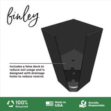 Bloem Finley 20 in. H X 11.5 in. W X 11.5 in. D Plastic Tall Finley Planter Black
