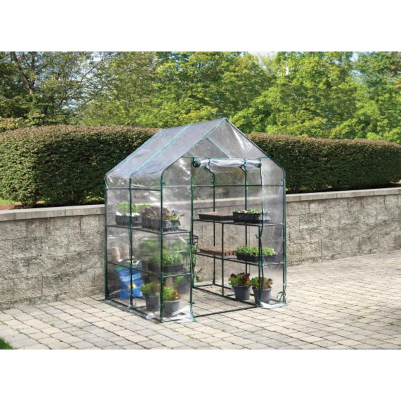 Miracle-Gro Clear 56 in. W X 56 in. D X 76 in. H Greenhouse
