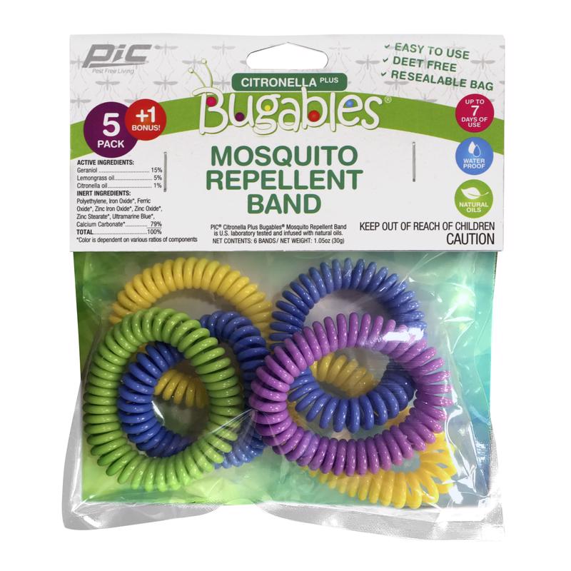 Bugables PIC Bugables Insect Repellent Wrist Band For Mosquitoes 6 pk, Pack of ...