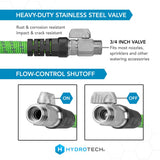 Hydrotech ProSeries 50 ft. L Heavy Duty Professional Grade Expandable Flexible Garden Hose, Pack of 3