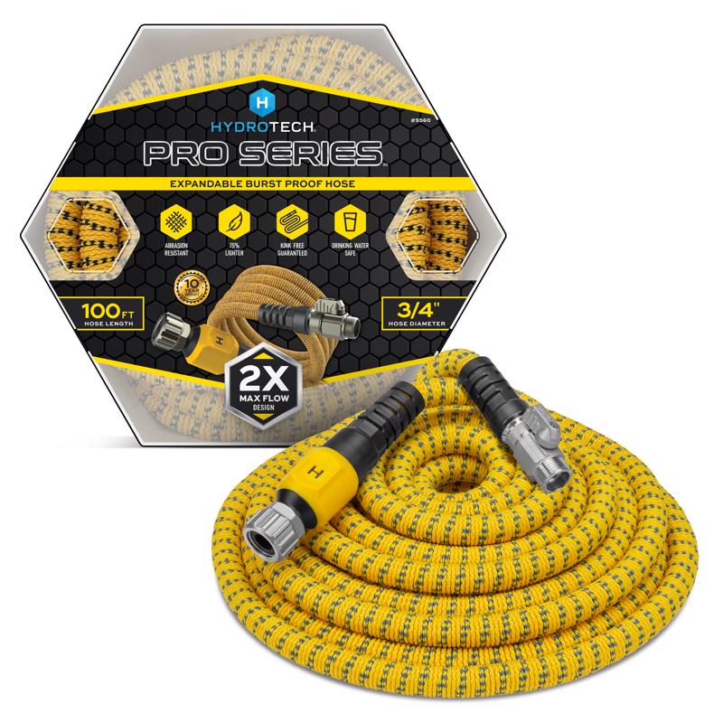 Hydrotech ProSeries 3/4 in. D X 100 ft. L Heavy Duty Professional Grade Expandable Flexible Garden H, Pack of 3