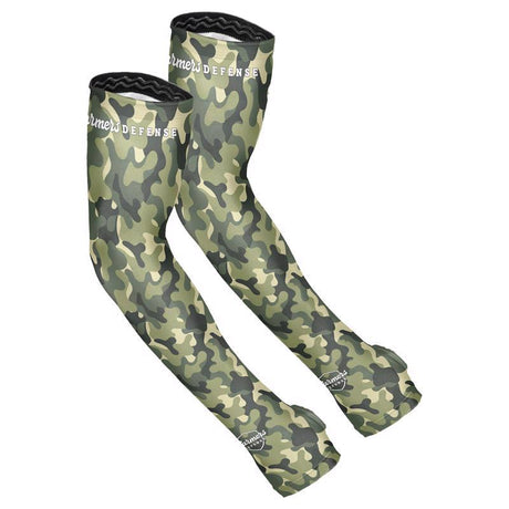 Farmers Defense L/XL Polyester/Spandex Brush Camo Green Protection Sleeves, Pack of 3