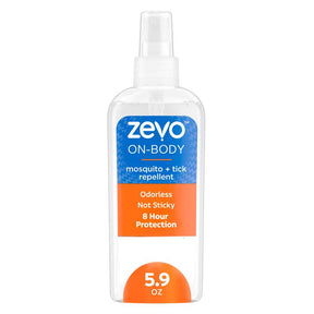 Zevo On-Body Pump Spray Insect Repellent Liquid For Mosquitoes/Ticks 5.9 oz, Pack of 8