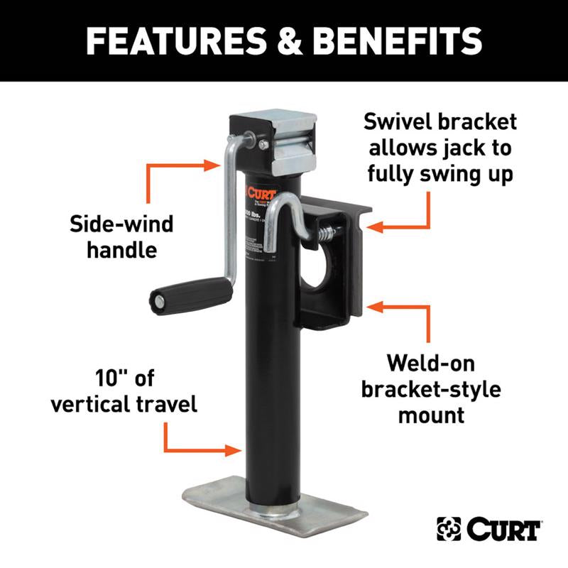 CURT Manual 2000 lb Trailer Jack
