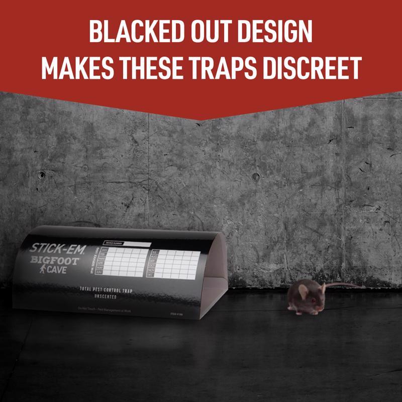 JT Eaton Stick-Em Pro Series Bigfoot Extra Large Glue Board Trap For Insects/Rodents/Snakes 4 pk, Pack of 12