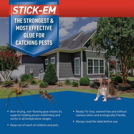 JT Eaton Stick-Em Pro Series Mini Glue Board Trap For Insects and Mice 4 pk, Pack of 24