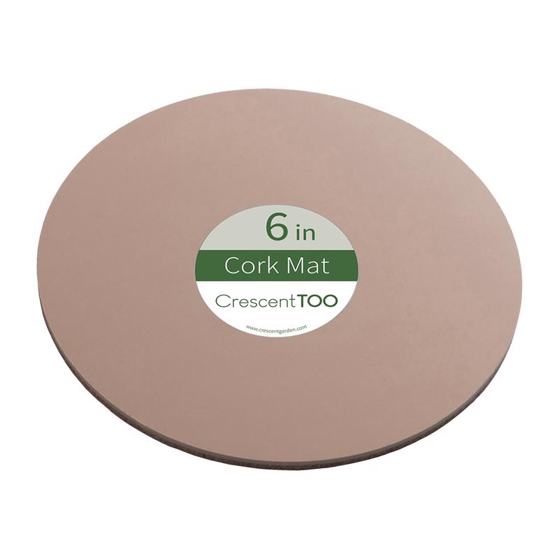 Crescent Garden 6 in. D Cork/Plastic Planter Mat Natural, Pack of 25