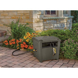 Suncast Slide Trak 175 ft. Brown Retractable Free Standing Hideaway Hose Reel