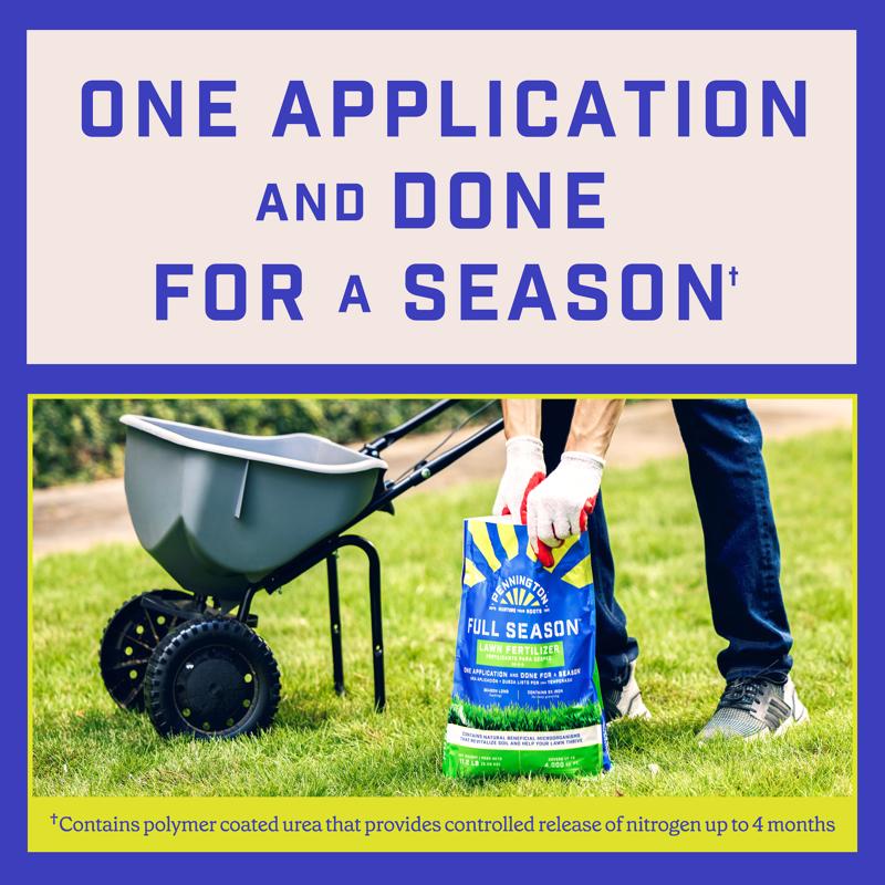 Pennington Full Season Slow-Release Nitrogen Lawn Fertilizer For All Grasses 4000 sq ft