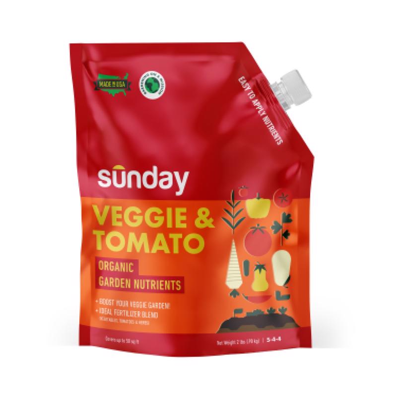 Sunday Organic Tomatoes 5-4-4 Plant Fertilizer 2 lb, Pack of 6