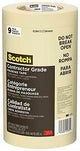 Scotch 2020-24A-CP Masking Tape, 60 yd L, 0.94 in W, Crepe Paper Backing, Beige