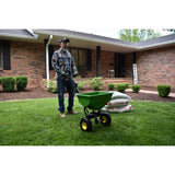 John Deere 10 ft. W Broadcast Push Lawn Spreader For Fertilizer/Ice Melt/Seed 85 lb