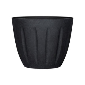 L&G 9.6 in. H X 12 in. W X 12 in. D X 12 in. D Polyresin Spritzer Planter Black