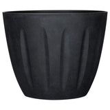 L&G 12.8 in. H X 16 in. W X 16 in. D X 16 in. D Polyresin Spritzer Planter Black