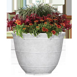 L&G 12 in. H X 16 in. W X 16 in. D X 16 in. D Polyresin Brighton Planter White