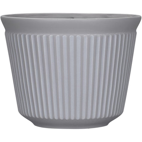 L&G 9.33 in. H X 12 in. W X 12 in. D X 12 in. D Polyresin Finola Planter Cement