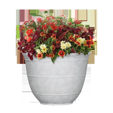 L&G 9 in. H X 12 in. W X 12 in. D X 12 in. D Polyresin Brighton Planter White