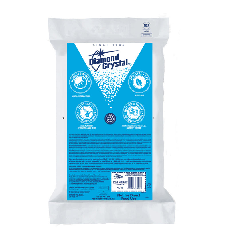Diamond Crystal Solar Naturals Water Softener Salt Crystal 40 lb