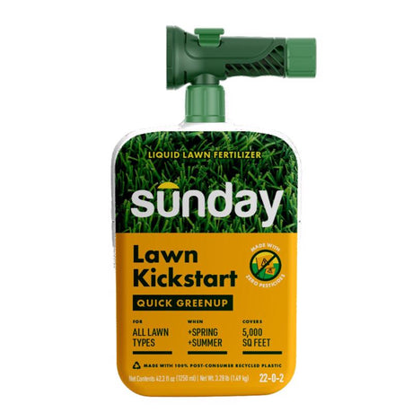 Sunday Lawn Kickstart All-Purpose Lawn Fertilizer For All Grasses 5000 sq ft, Pack of 4